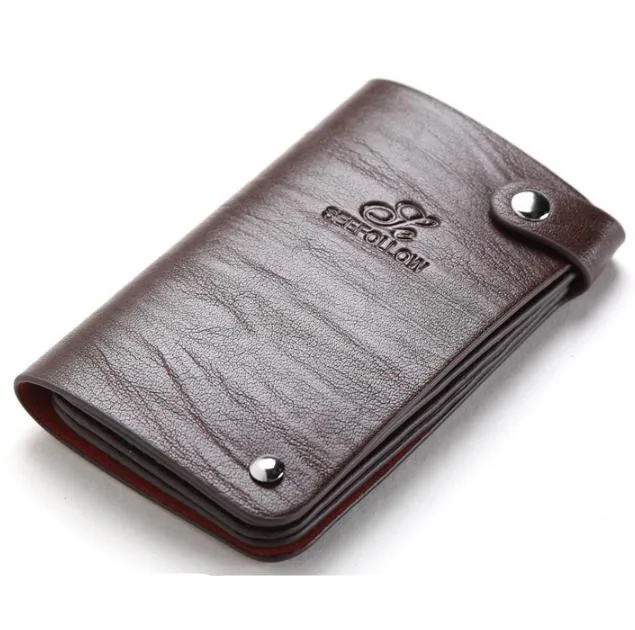 30 Card Holder Men Business Travel Brand High Quality Leather Credit