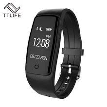 TTLIFE Новый Bluetooth Smart Браслет S1 монитор сердечного ритма SmartBand фитнес-Шагомер Facebook браслет для IOS Android