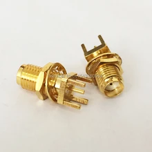 1 шт. внутренний разъем SMA гайка RF коаксиальный модем Конвертер Разъем PCB Крепление прямые анодированные золотом
