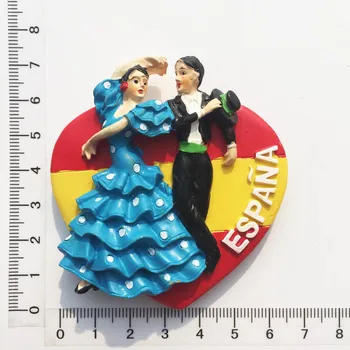 

BABELEMI New Arrival 3D Spain Flamenco Dancer Fridge Magnet Tourist Souvenirs Refrigerator Magnets Stickers Home Decoration
