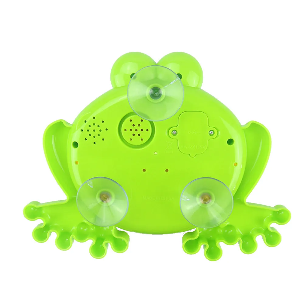 bubble blowing frog bath toy