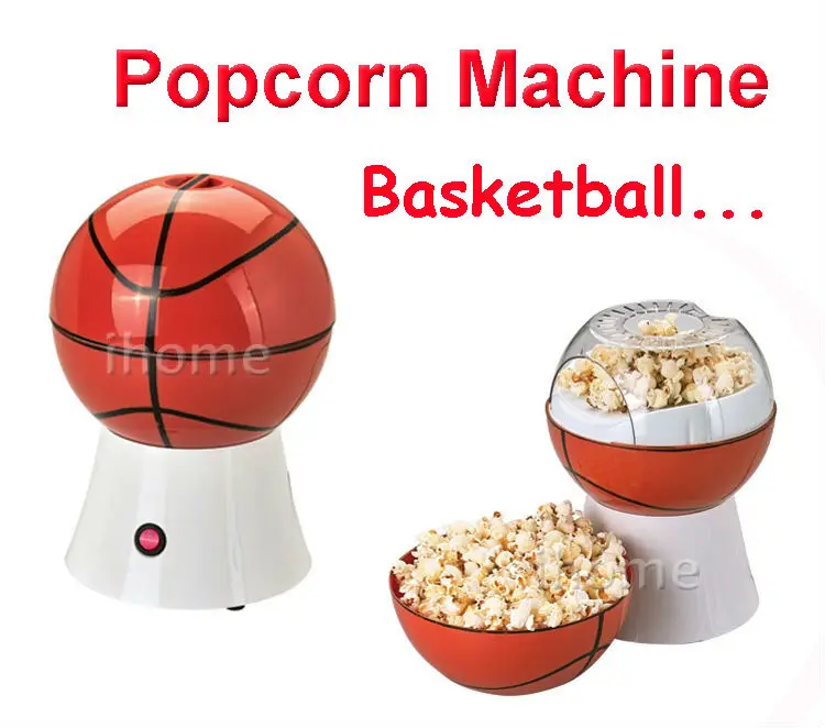 Children's Gift Domestic Electric Basketball Shape Hot Air Popcorn