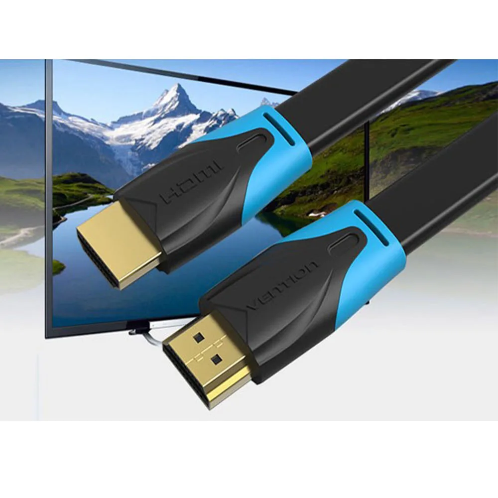 Vention HDMI to HDMI Cable Flat HDMI2.0 Cable Male to Male 4K*2K 18Gbps Supports Ethernet 3D 4K Video For HDTV PS3/4 1m2m3m10m hdmi cable