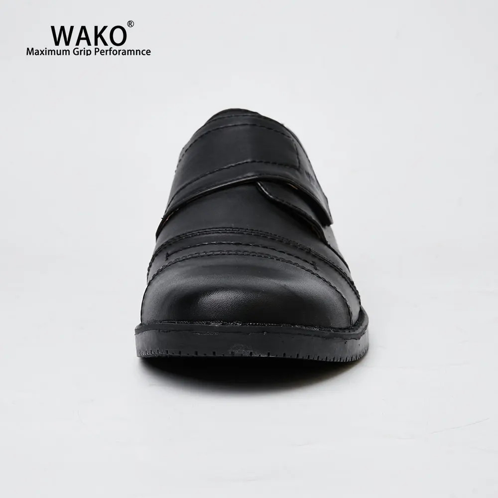 WAKO Breathable Leather Chef Shoes Men Non-Slip Black Kitchen Chef Work Shoes Anti-Skid Safety Cook Shoes For Restaurant 1402