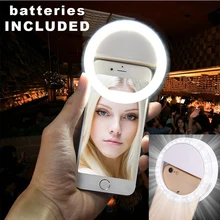 ELFTEAR Ring LED Light case Phone Light Beauty Selfie Ring Flash Fill light for iPhone 5 6 6s plus 7 7 plus Samsung s6 s7