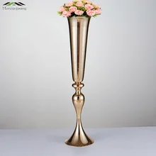 10 шт./партия 74 см/30 ''напольная ваза металлическая ваза для цветов Настольная центральная часть для Mariage металлические цветы вазы для свадебного украшения 01601