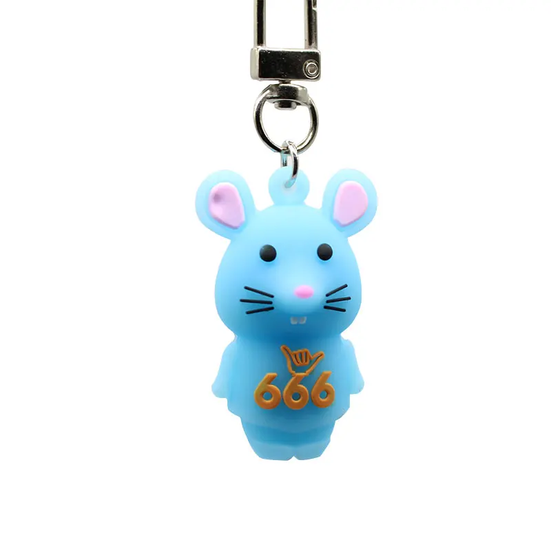 

New PVC soft glue Key Chain cute mouse Key Ring pendant Students bag hanging Popular gifts