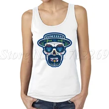 Breaking Bad женщины Гейзенберга de los muertos Топы на бретельках сахарный череп с леди Лифчики без рукавов модный жилет