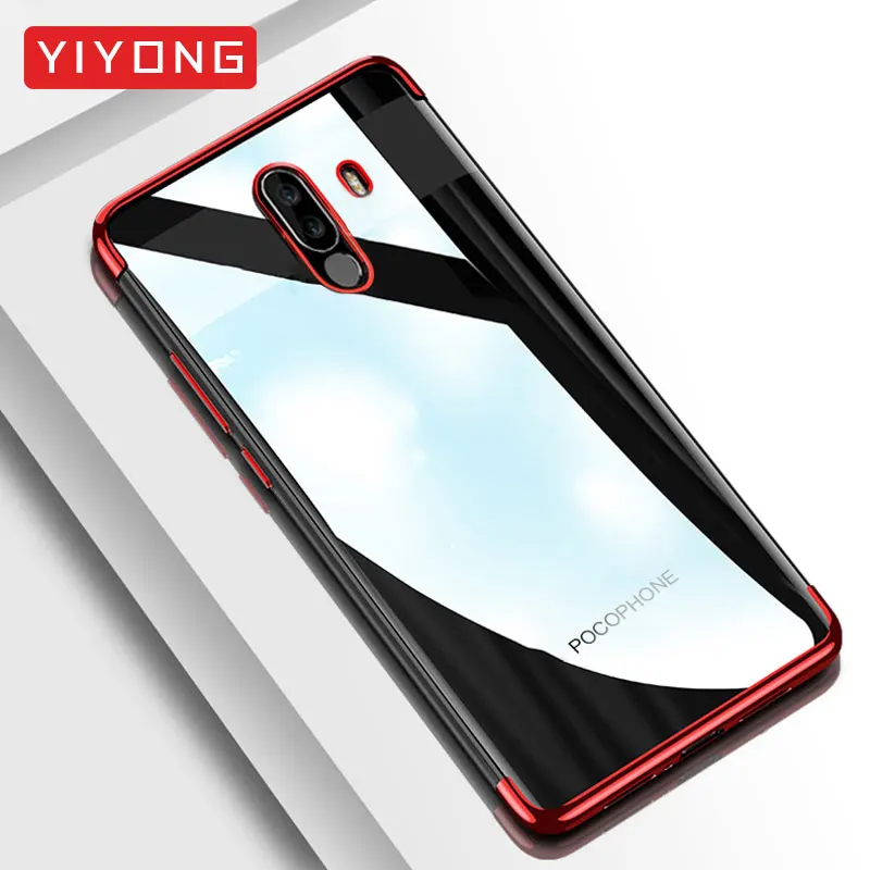 PocoPhone F1 чехол Clear YIYONG Роскошный тонкий чехол из ТПУ на заднюю панель Xiaomi PocoPhone F1 силиконовый мягкий чехол для Xiomi Redmi Poco F1 чехол