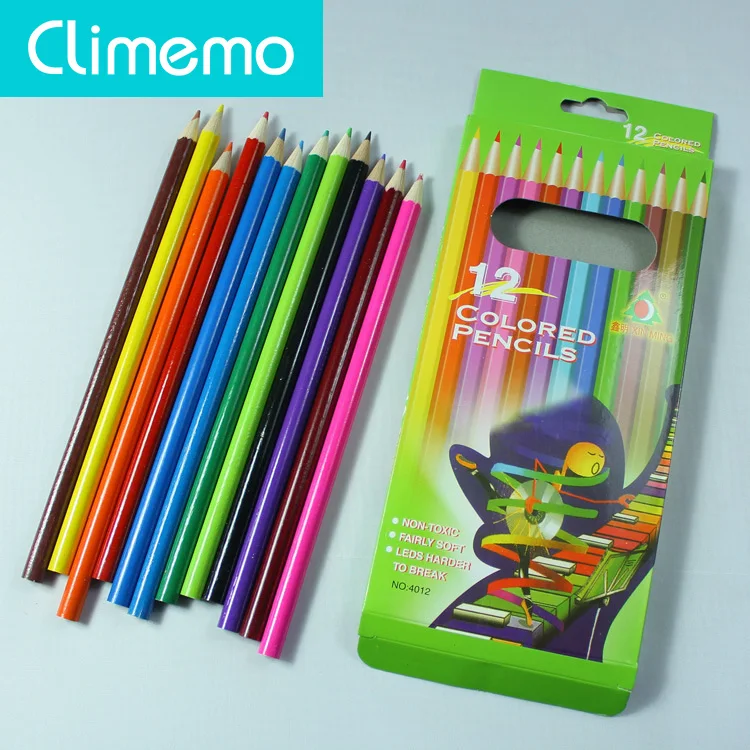 

Climemo colored pencils 12 color cartoon packaging paint pen secret garden color pencil round pen pen, stationery