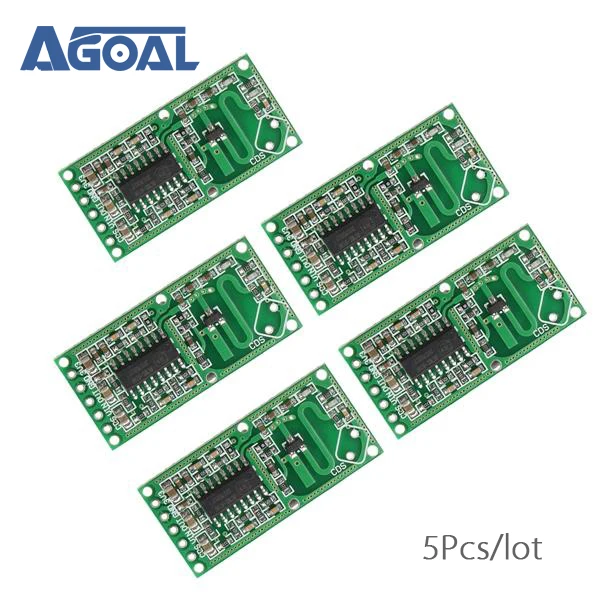

5pcs/ RCWL-0516 4-28V 3mA Microwave Radar Sensor Human Body Induction Switch Module Board Smart Induction Detector