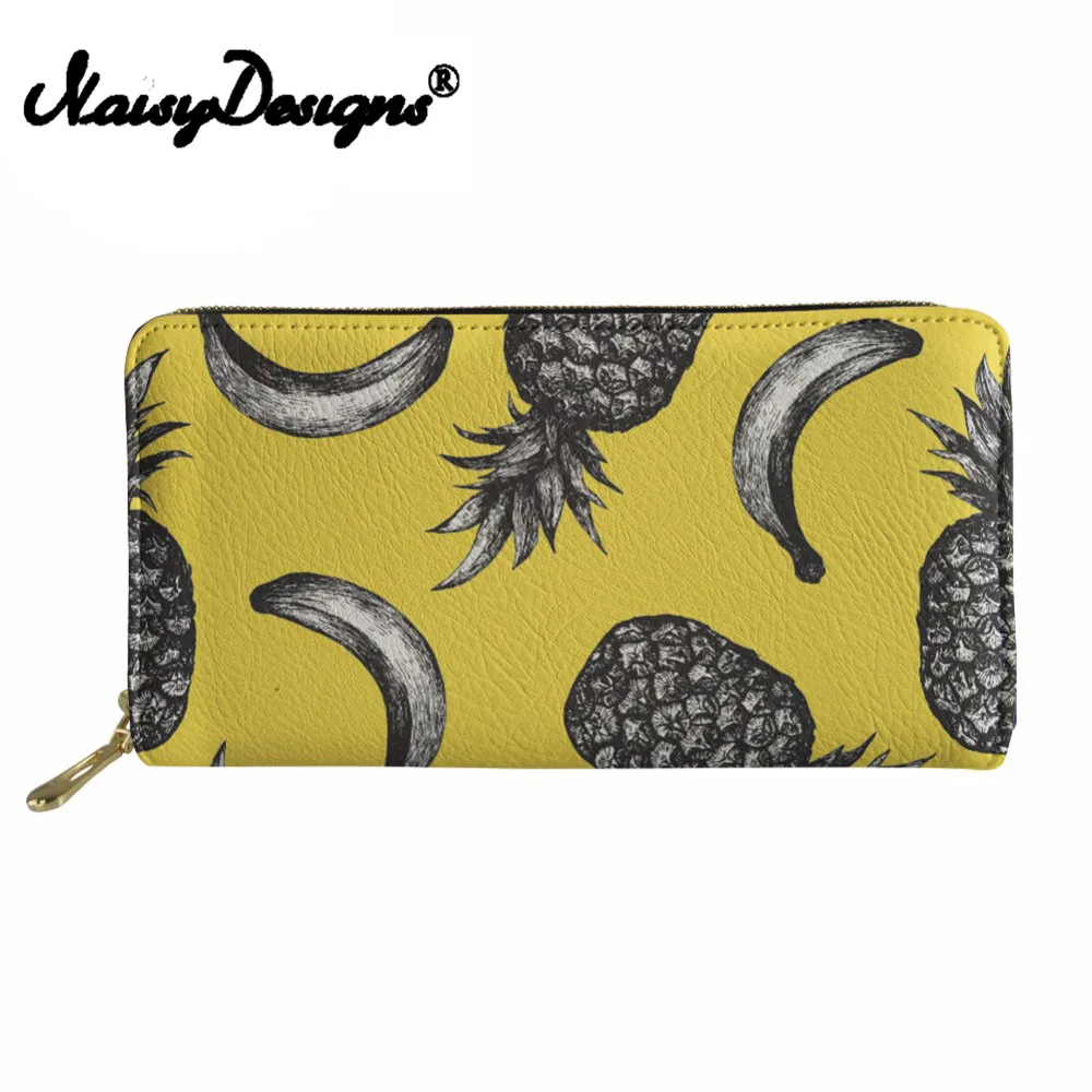 Noisydesigns Women Wallet Coin Purses Holders Ladies Bananas Pineapples Print Purses&ampWallets Pu Leather Clutch Purse Money Bag | Багаж и