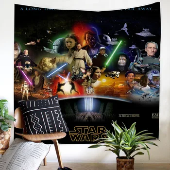 

Role picture Tapestry Star Wars soft Wall Hanging decoration comfortable style Black bottom 3D Be well received Tapestry