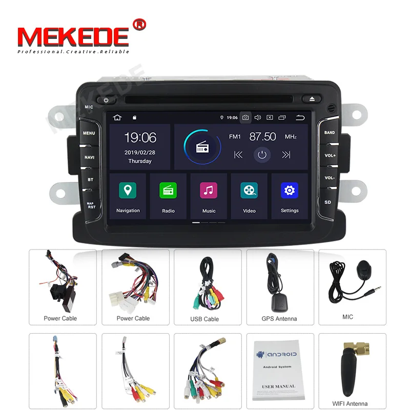 Cheap Mekede 7“ android 9.0 central multimidia android gps navigation DVD player for Dacia/Duster/Logan/Sandero /Lada Xray 2 DSP IPS 1 Cheap Mekede 7“ android 9.0 central multimidia android gps navigation DVD player for Dacia/Duster/Logan/Sandero /Lada Xray 2 DSP IPS 1