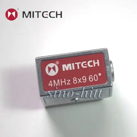 Mitech 60 градусов 4 МГц 8x9 мм угол луча контактный датчик для ультразвукового дефектоскопа