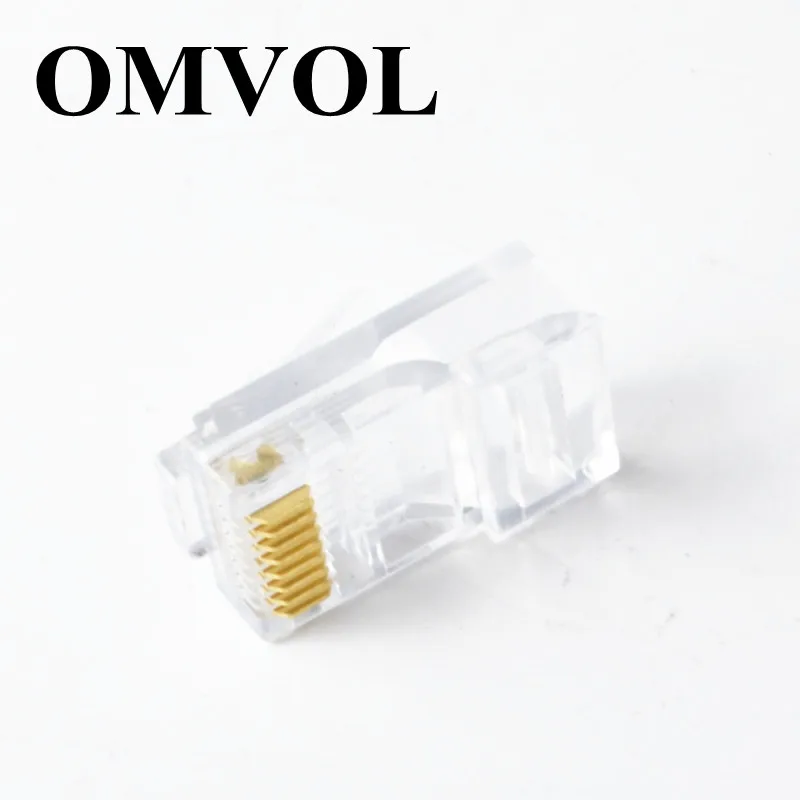 Латунные булавки! RJ45 8P8C модульный разъем Сетевые штекеры 8 Pin CAT5 сетевой