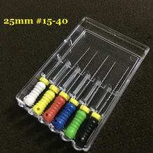 10 пакетов стоматологических K-FILES 25 мм#15-40/#06/#08/#10/#15/#20 из нержавеющей стали Эндо корневой канал K файл ручного использования Эндодонтические Инструменты