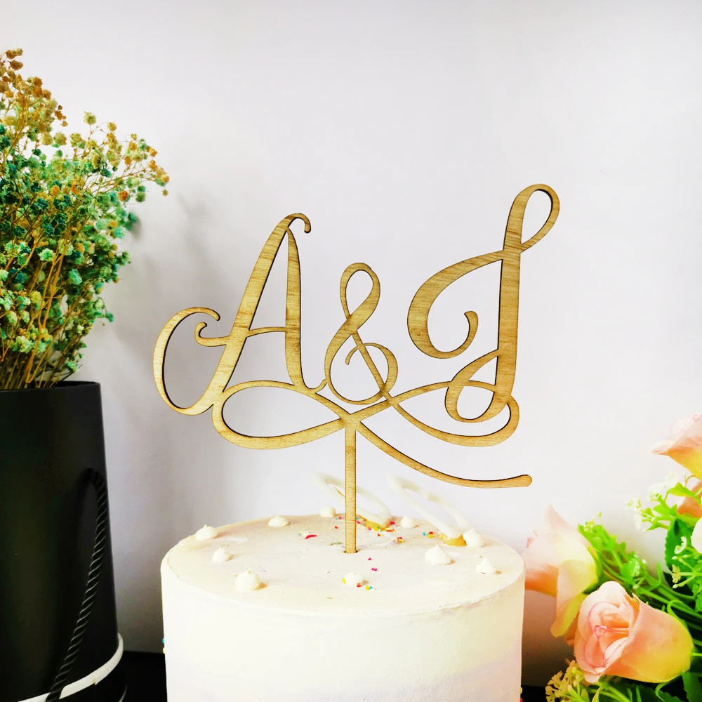Monogram Cake Topper Gold Personalized Cake Topper for Wedding Custom Cake Topper Wood Initial Wedding Topper Wedding Cake Topper Monogram Cake Topper Gold Personalized Cake Topper for Wedding Custom Cake Topper Wood Initial Wedding Topper Wedding Cake Topper