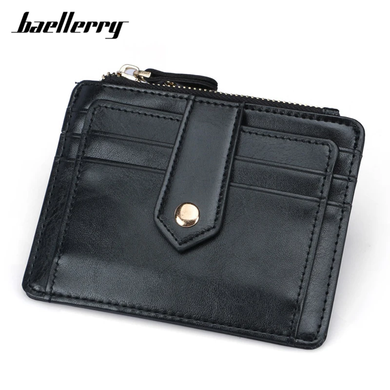 Baellerry Brand Rfid Card Holder Men Wallets Hasp & Zipper Coin Pocket Male Man Credit Cards Purses Black Small Wallet ID Card Baellerry Brand Rfid Card Holder Men Wallets Hasp & Zipper Coin Pocket Male Man Credit Cards Purses Black Small Wallet ID Card