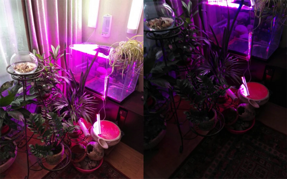 Светодиодный светильник для выращивания T5 лампочка AC110V 220 V lampara 2835smd лампа для цветочных растений фитолампа полный спектр внутренний роста рассады коробка палатка гроубокс фитолампы аквариум цветов гроутент