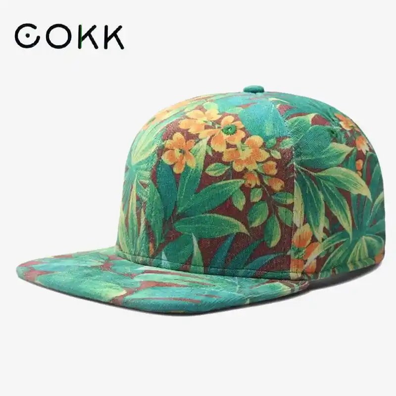 Floral flat brim hat Clearance