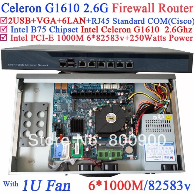 Special Offers Celeron G1610 industrial 1U firewall server barebone system with 6*1000M 82583v Lan Wayos PFSense Mikrotik Panabit ROS support Special Offers Celeron G1610 industrial 1U firewall server barebone system with 6*1000M 82583v Lan Wayos PFSense Mikrotik Panabit ROS support
