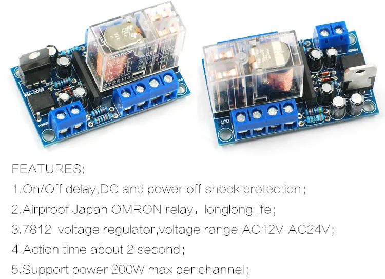 CIRMECH 12-24 В UPC1237 защита динамика доска loundspeaker Защита доска DIY kit задержка загрузки DC монитор