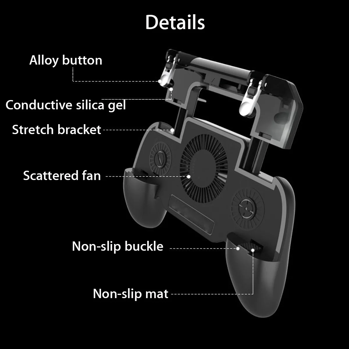  Mobile GamePad Joystick For PUBG Cooler Fan L1 R1 Shooter Controller Handle Smartphone Trigger with