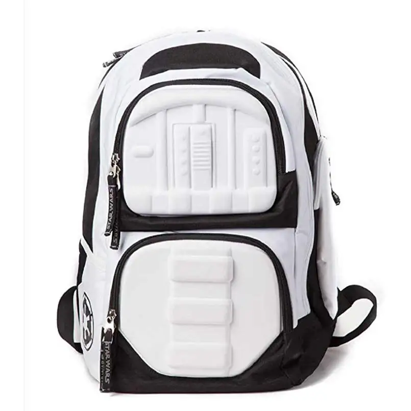 Star Wars Backpack Bag Stormtrooper 3D Molded Official White Male and female personality design double shoulder Bag (2)