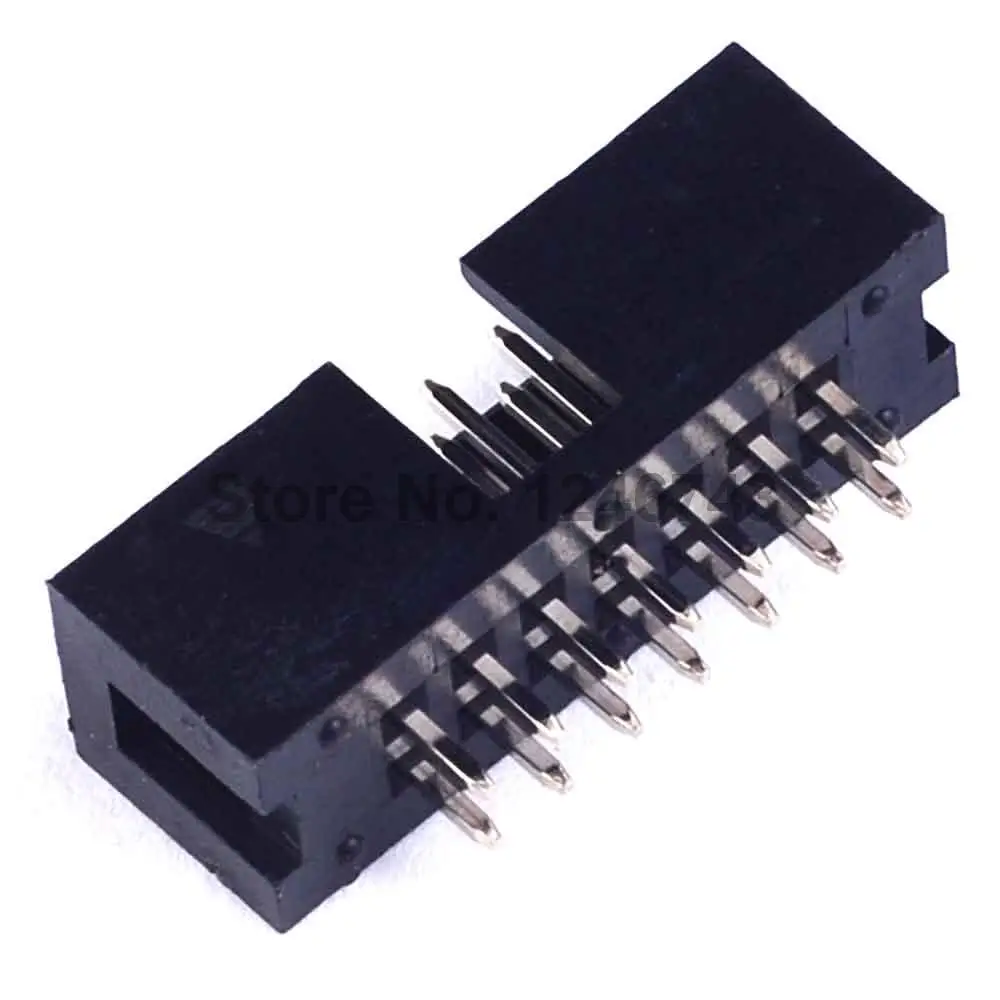 5PCS DC3-14P Straight JTAG Socket Contor For Flat Ribbon Cable 2 Row 14 Pin 2.54mm