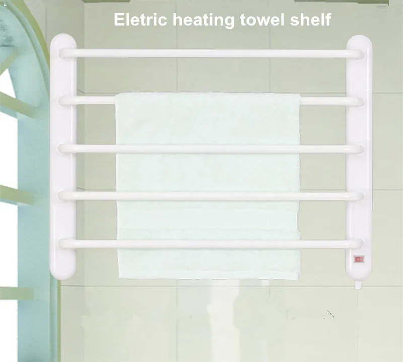 Toallero Eléctrico De Pie - Calentador De Toallas 100W, Forma De S, Temperatura Constante 55°C, Blanco