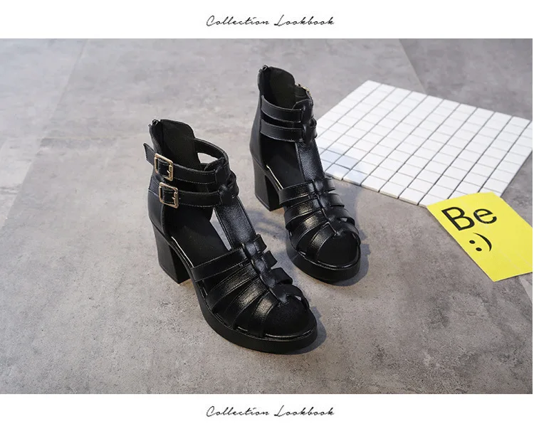 Fujin/ г., Брендовые женские босоножки Летняя обувь босоножки из натуральной кожи обувь на высоком каблуке сандалии на водонепроницаемой платформе с открытым носком