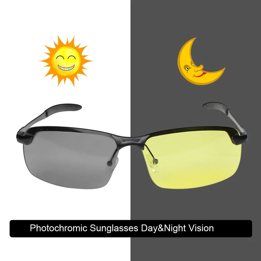 Интеллектуальные фотохромные поляризованные солнцезащитные очки для мужчин и женщин, день, ночное видение, для вождения, спортивные, хамелеон, обесцвечивание, солнцезащитные очки для мужчин