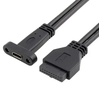 

USB Type C Back Panel Expansion Bracket 20pin Motherboard Header to USB 3.1 Converter Adapter Cable