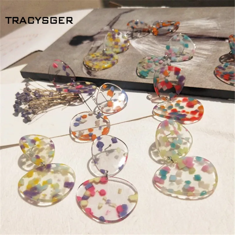 

BH-ES40119/TRACYSGER / Spring and summer new transparent acrylic large fashion earrings