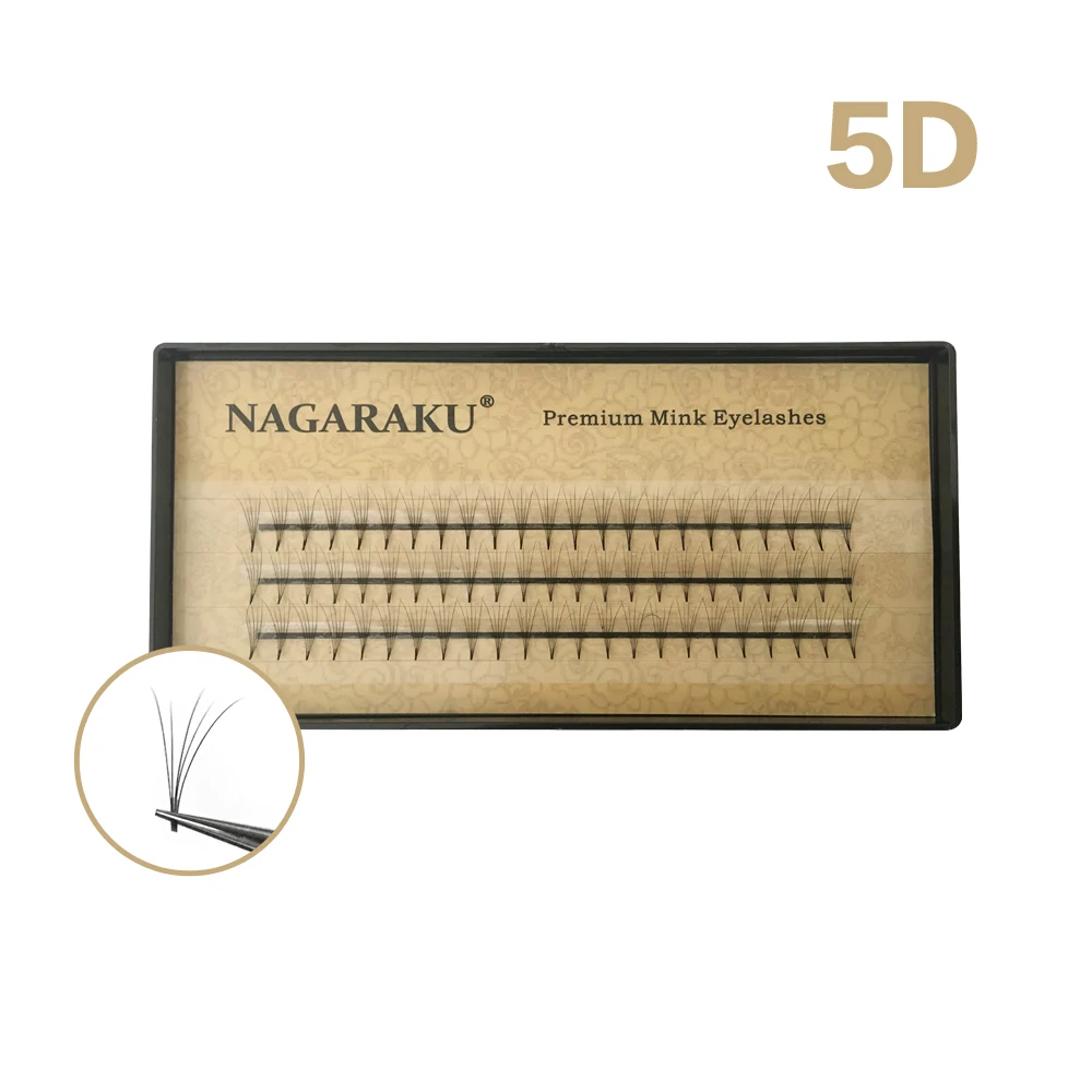 

NAGARAKU Eyelash Extension Mink 5D Volume Lash C Curl Thickness 0.07mm Length 7~14mm