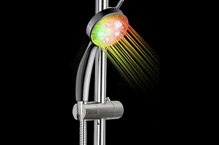 Оригинальная светодиодный Светодиодная насадка для душа контроль температуры 3 цвета красочные постепенное изменение насадка для