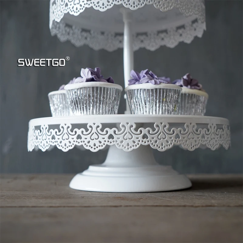 SWEETGO 2/3 ярусов, подставка для кексов, свадебные украшения для торта, вечерние украшения для конфет, украшения дома, инструменты для выпечки, кухня и бар