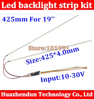 

New 1PCS 19'' W 425mm Adjustable brightness led backlight strip kit,Update 19inch LCD ccfl to LED backlight