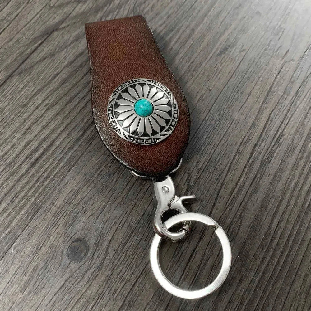 Genuine Leather Wallet Chain Hasp Keychain Biker Purse Chain