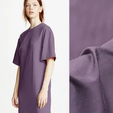 Фиолетовая крашеная шелковая льняная ткань 141 см шириной 37 мм микро-Блеск Бамбуковый Скелет сплошной шелк цвета ткань мода оптом удобные