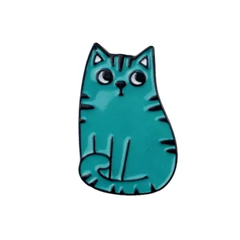 

10pcs/lot Cartoon cat animal clothing Pins kids men women funny cartoon backpack clothes diy Enamel Brooches badge collar gift
