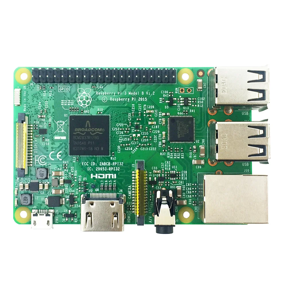 Comprar Kit de iniciación D Raspberry Pi 3 Modelo B placa pi 3 carcasa pi 3 Enchufe europeo disipadores de calor con logo pi3 b pi 3b con wifi y bluetooth
