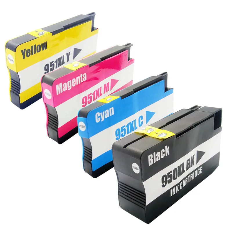 4 чернильные картриджи для HP 950 951 XL Officejet Pro 8100 8600 8630 8640 8610 8620 8680 8615 принтер с чипом