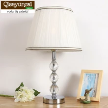 Европейские Кристалл Настольная лампа спальня ночники творческий теплые декоративного освещения qiseyuncai