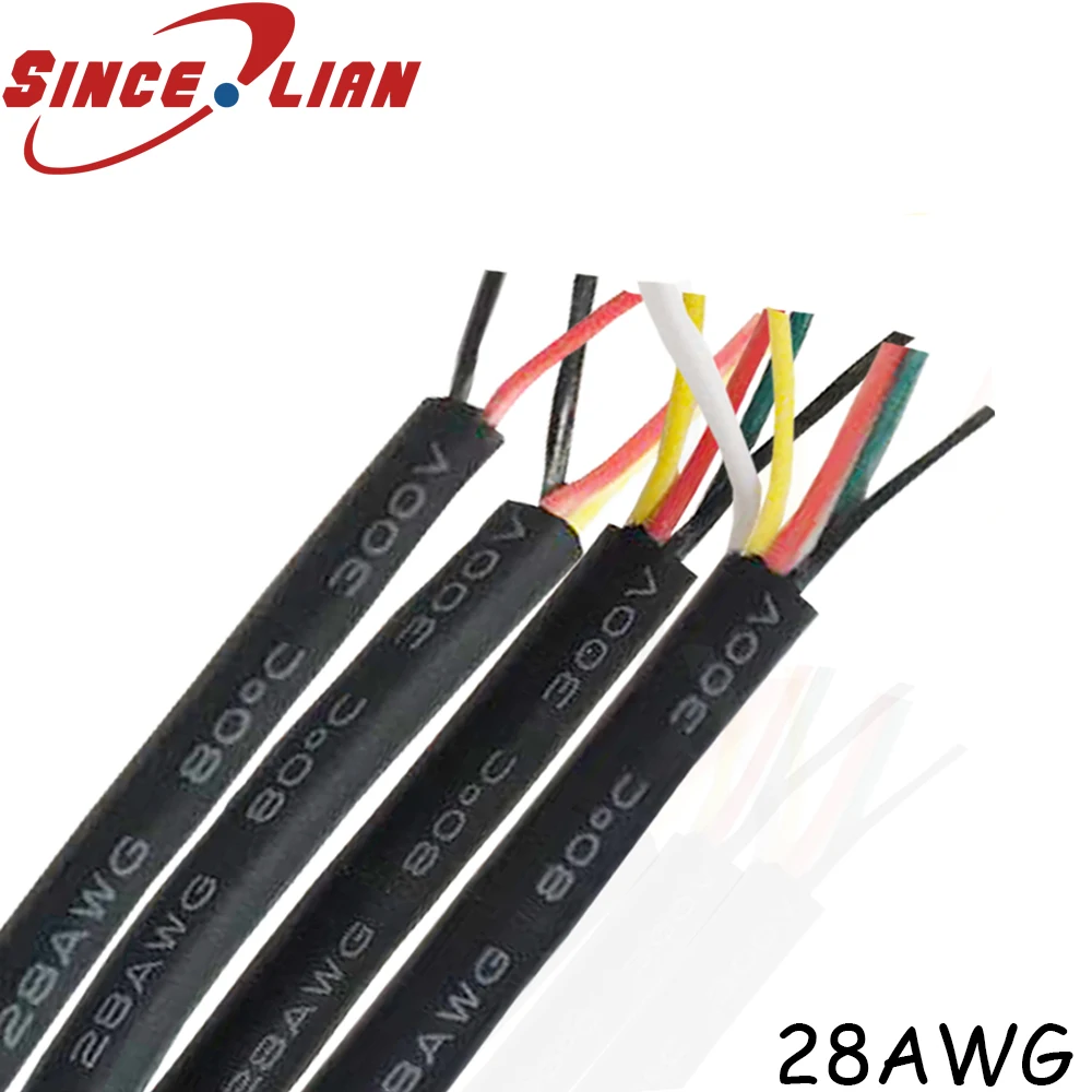Провод 28AWG 2 3 4 5 6 7 8 9 10 ядер для USB мыши клавиатуры данных метров кабель из ПВХ
