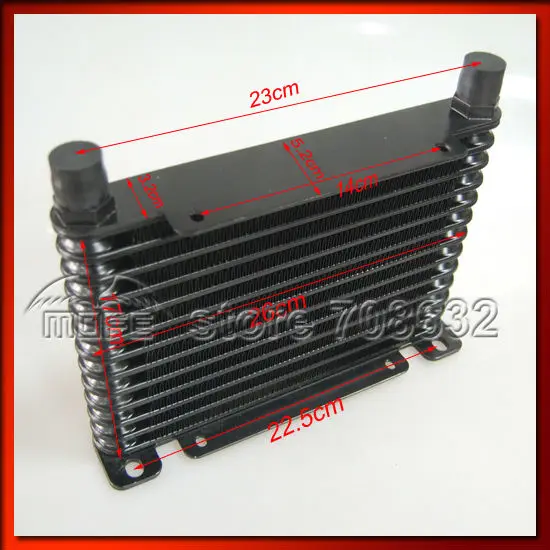 

8-31 MOFE Racing Car 13 Row Aluminum Plate & Fin Transmission Oil Cooler AN10