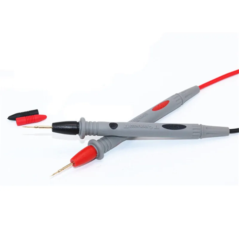 20A 1000V Digital Multimeter Probe Soft-silicone-wire Needle-tip Universal Test Leads with Alligator Clip LED Tester