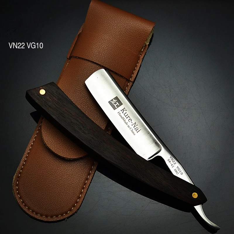 High Quality Sharp Razor VG10 Steel Classic Old Series Razor Sandal wood Handle Folding Shaving Knife