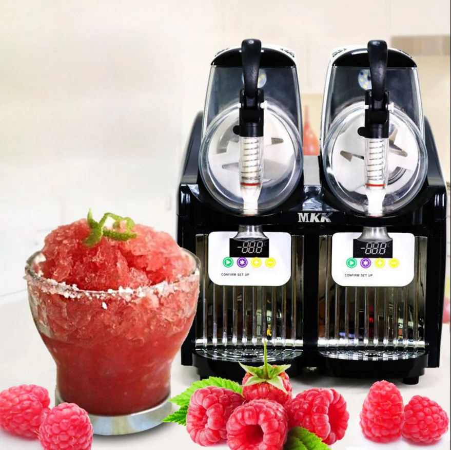 

2 Tank Frozen Drink Slush Slushy Making Machine Juice Smoothie Maker 2*2.5L 220v top quality